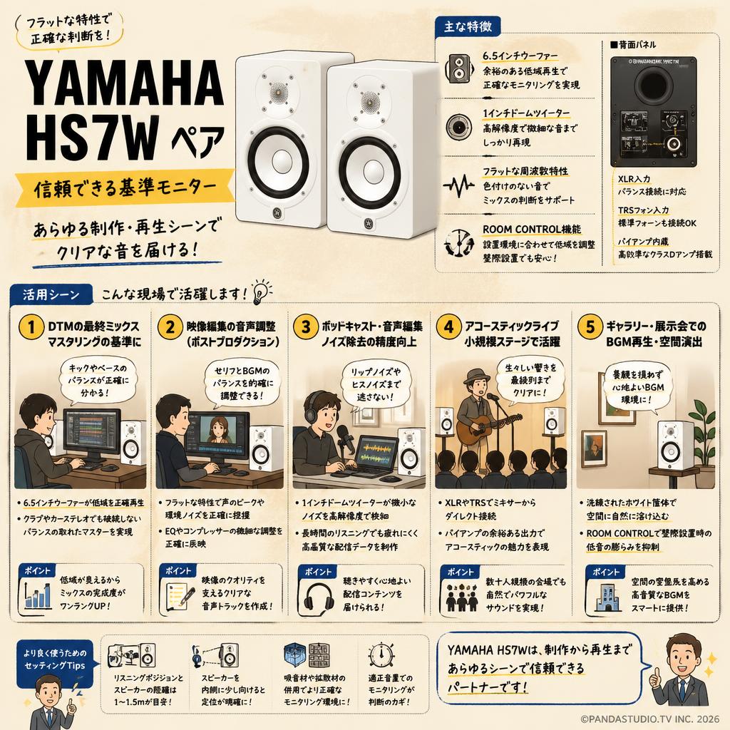 YAMAHA HS7W ペア 用途