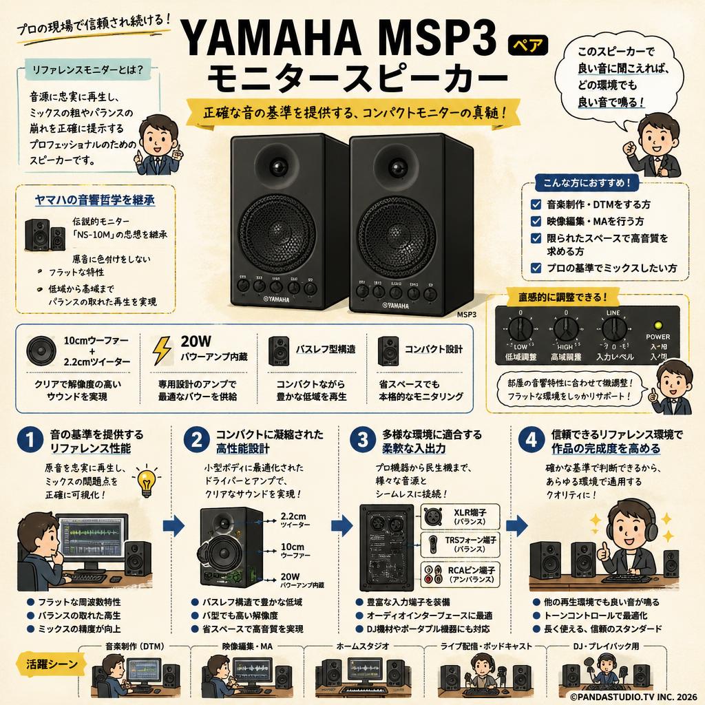 YAMAHA MSP3 ペア モニタースピーカー 概要