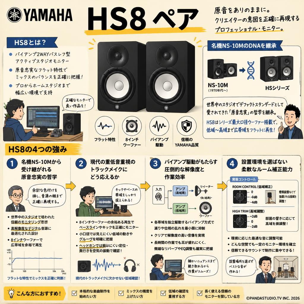 YAMAHA HS8 ペア 概要