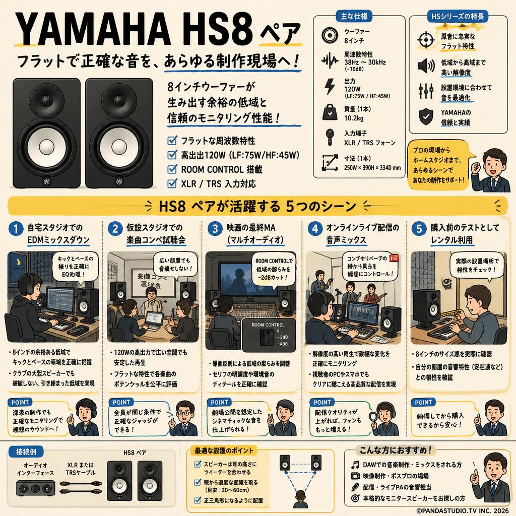 YAMAHA HS8 ペア 用途