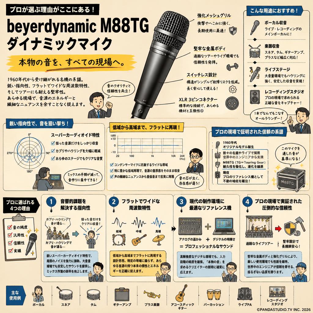 beyerdynamic M88TG ダイナミックマイク 概要