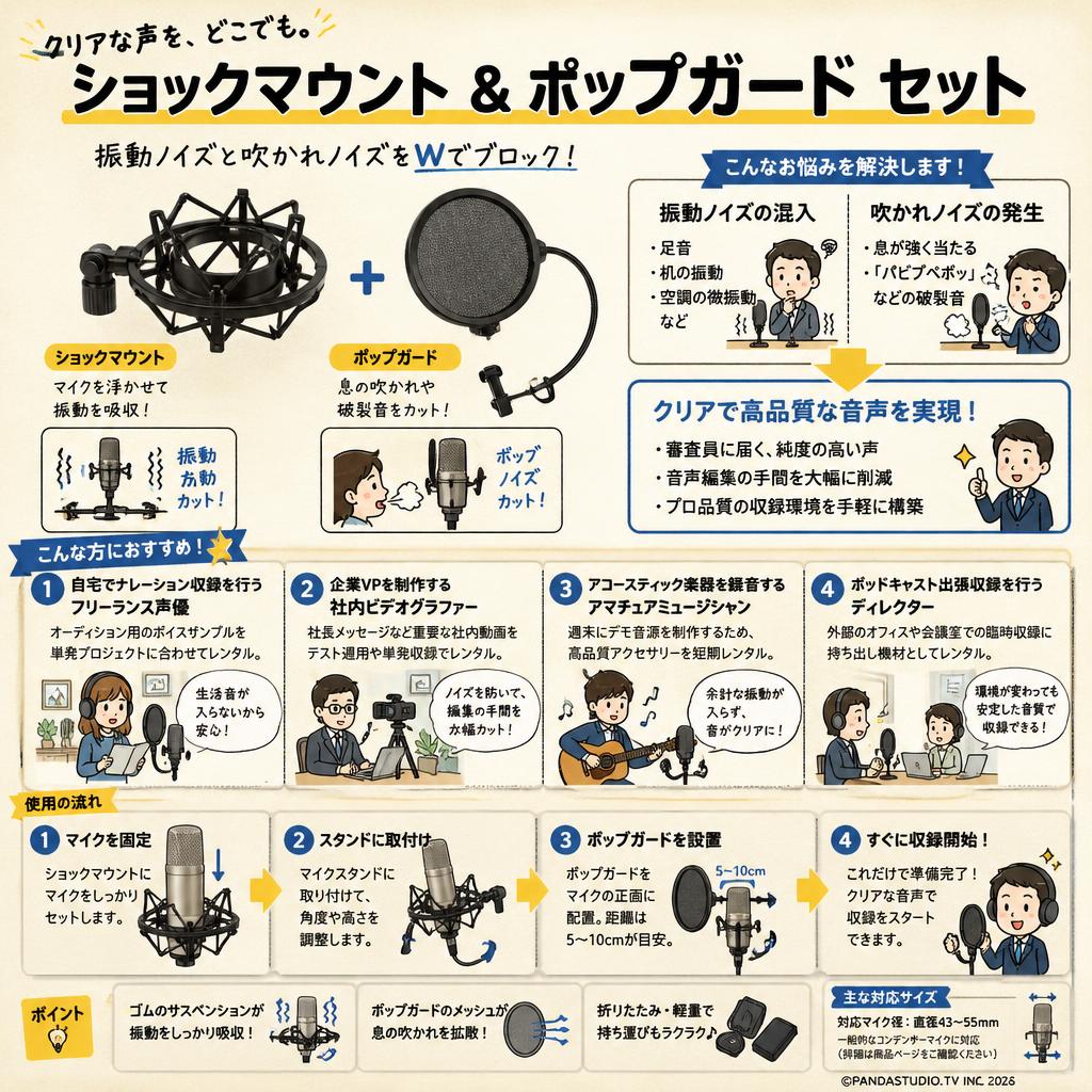 ショックマウント ＆ ポップガード セット おもな対象のお客様