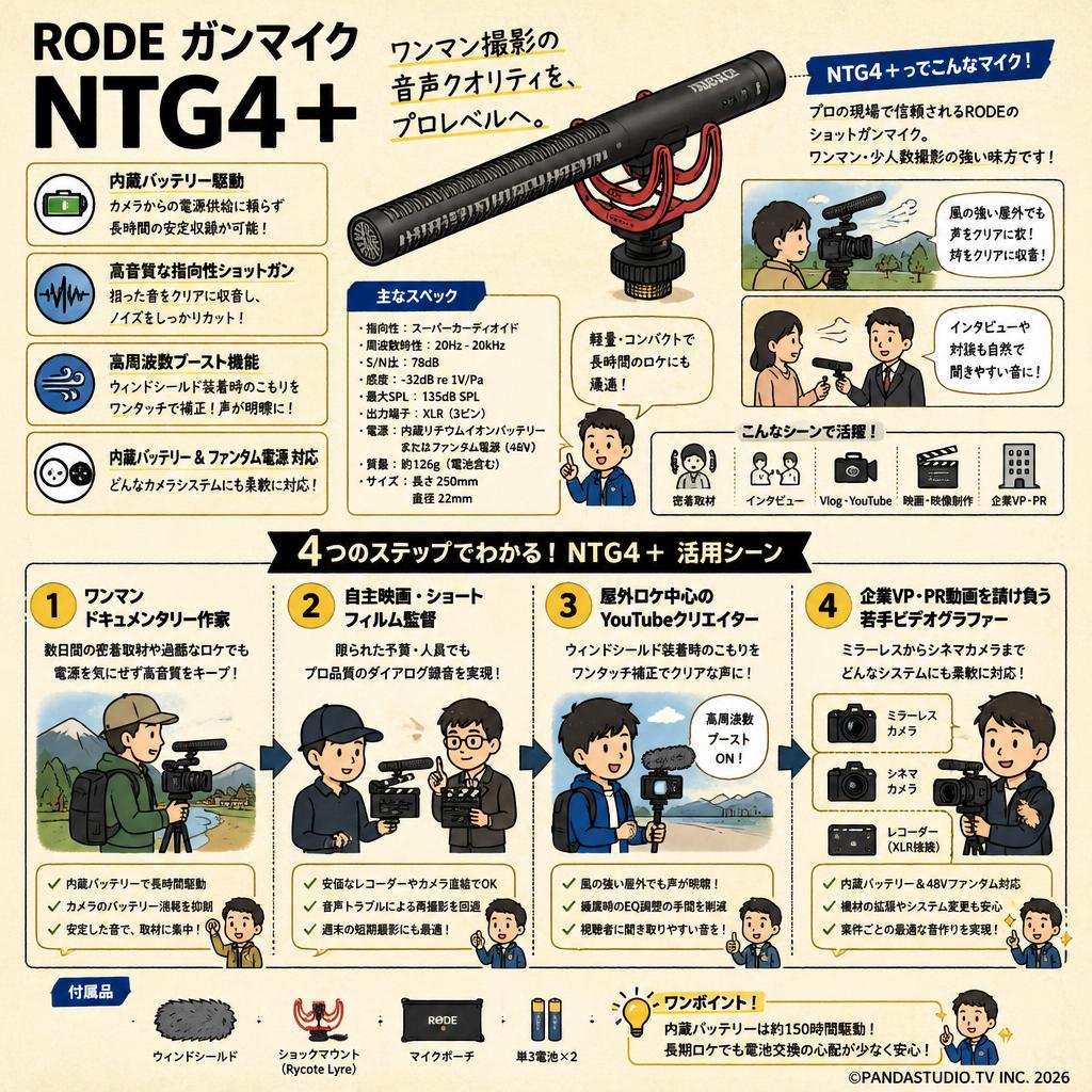 RODE ガンマイク NTG4＋ おもな対象のお客様