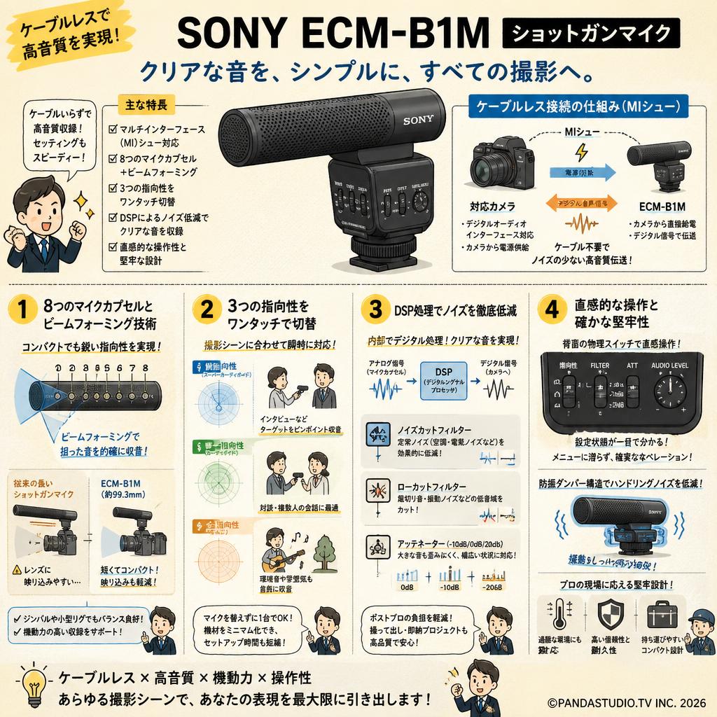 SONY ECM-B1M ショットガンマイク 概要