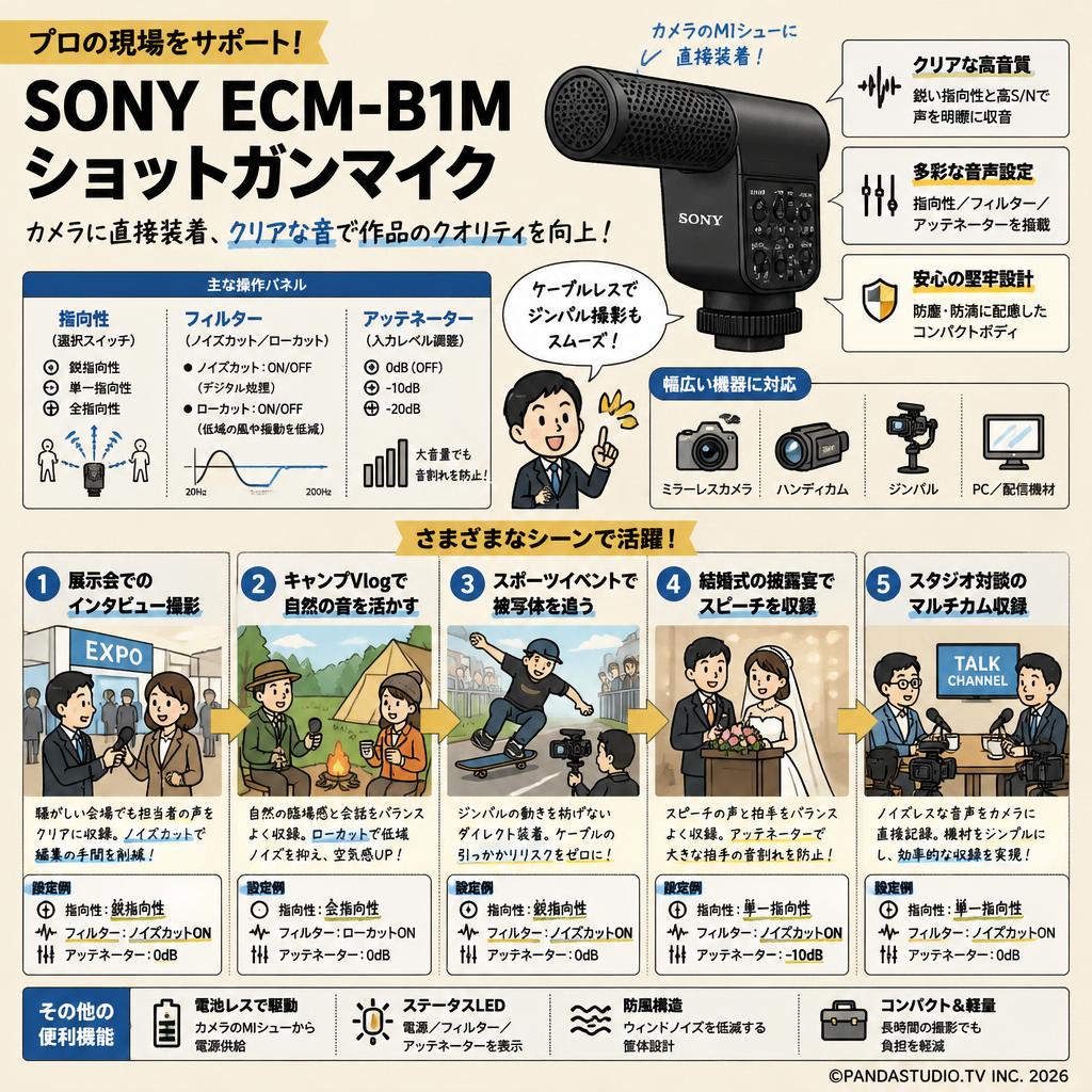 SONY ECM-B1M ショットガンマイク 用途