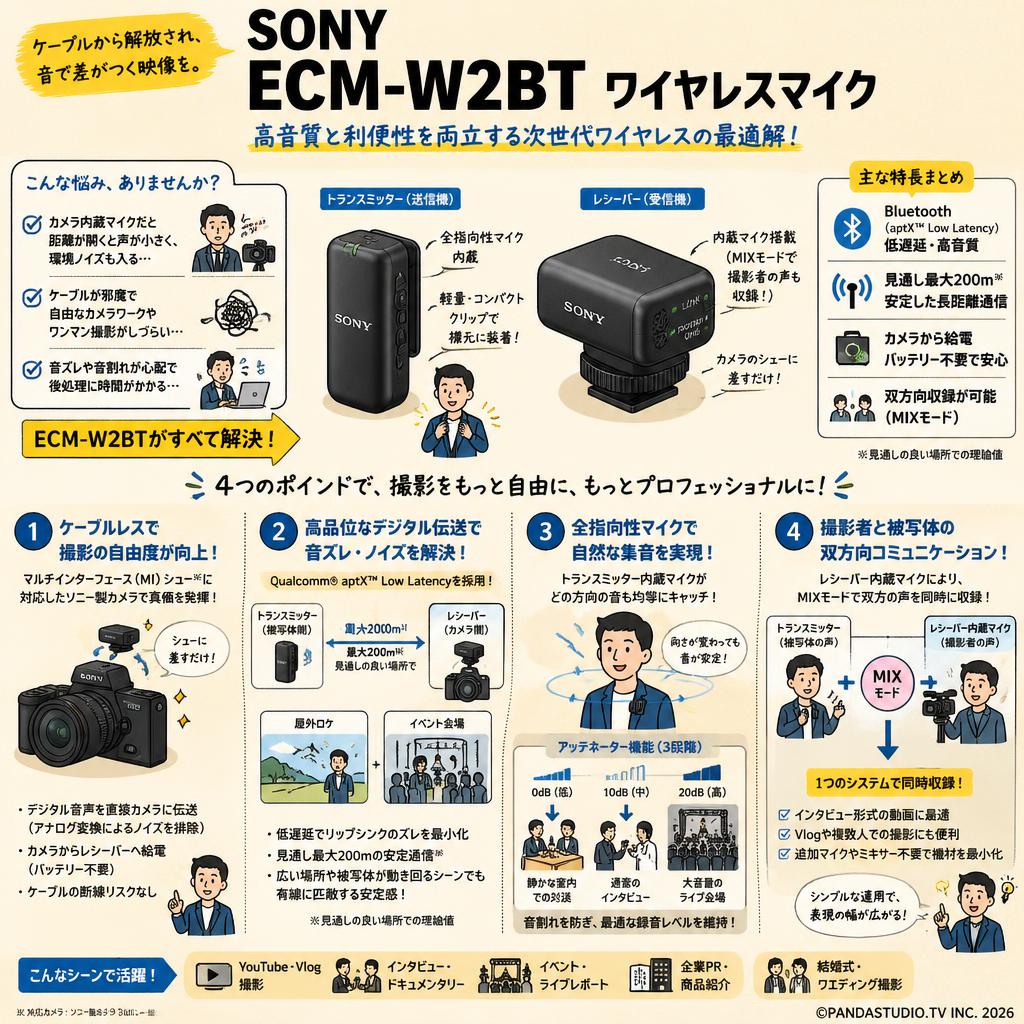 SONY ECM-W2BT ワイヤレスマイク 概要
