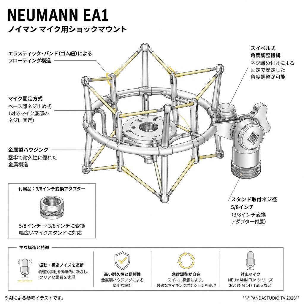 NEUMANN EA1 ノイマン マイク用ショックマウント スペック