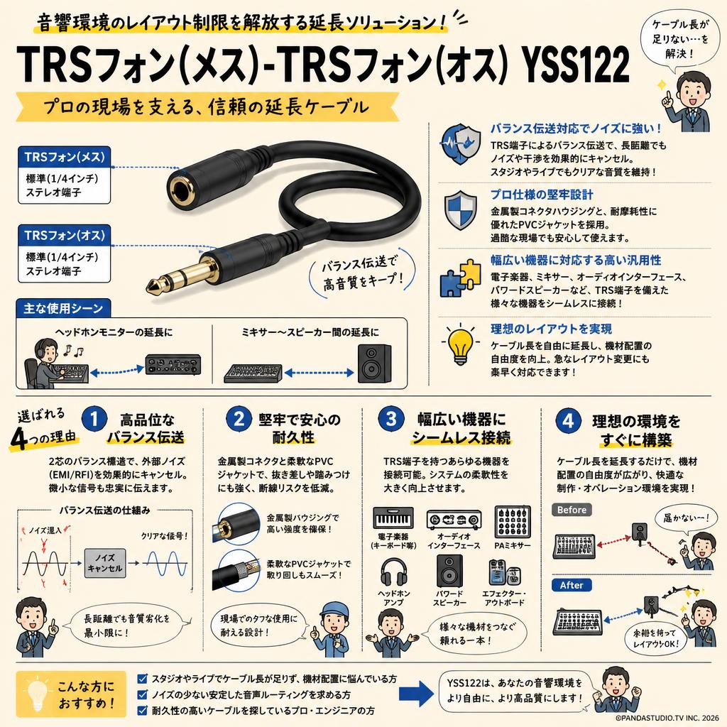 TRSフォン(メス)-TRSフォン(オス)  YSS122 概要