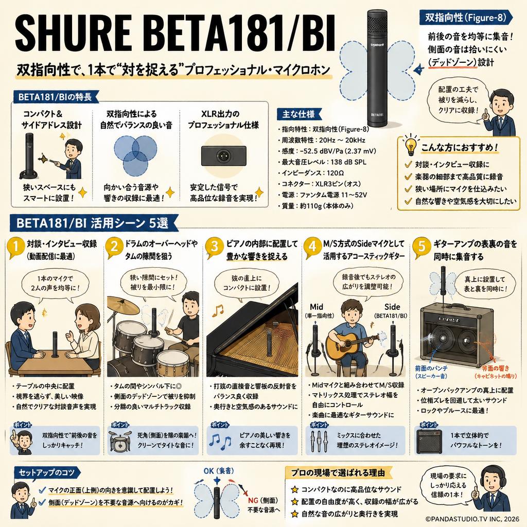 SHURE BETA181/BI 用途