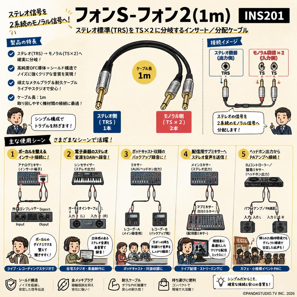 フォンS-フォン2(1m)  INS201 用途