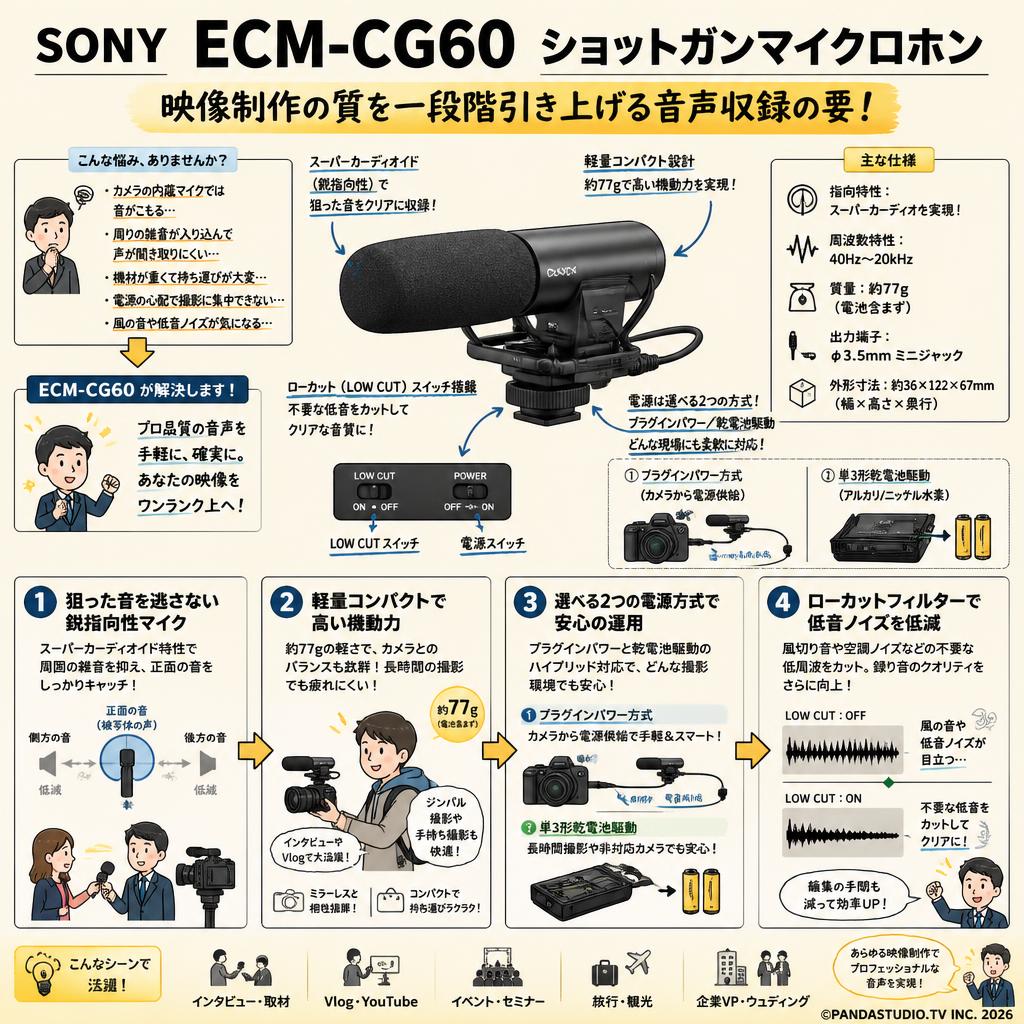 SONY ECM-CG60 ショットガンマイクロホン 概要