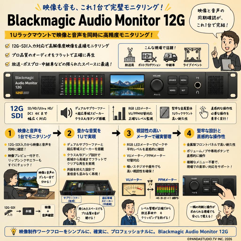 Blackmagic Audio Monitor 12G 概要