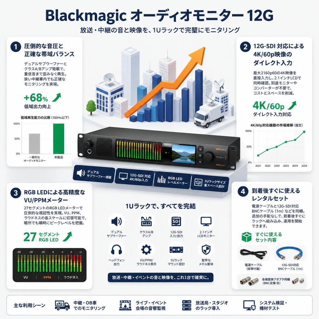 Blackmagic Audio Monitor 12G セールスポイント