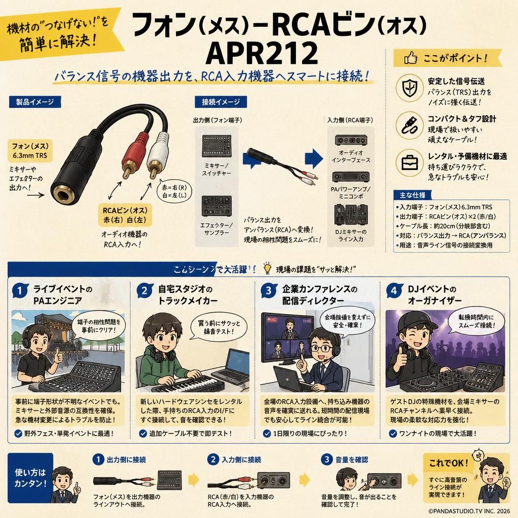 フォン(メス)－RCAピン(オス)APR212 おもな対象のお客様