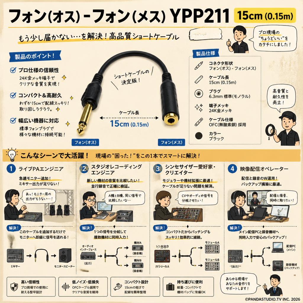 フォン(オス） - フォン(メス）YPP211 15cm (0.15m) おもな対象のお客様