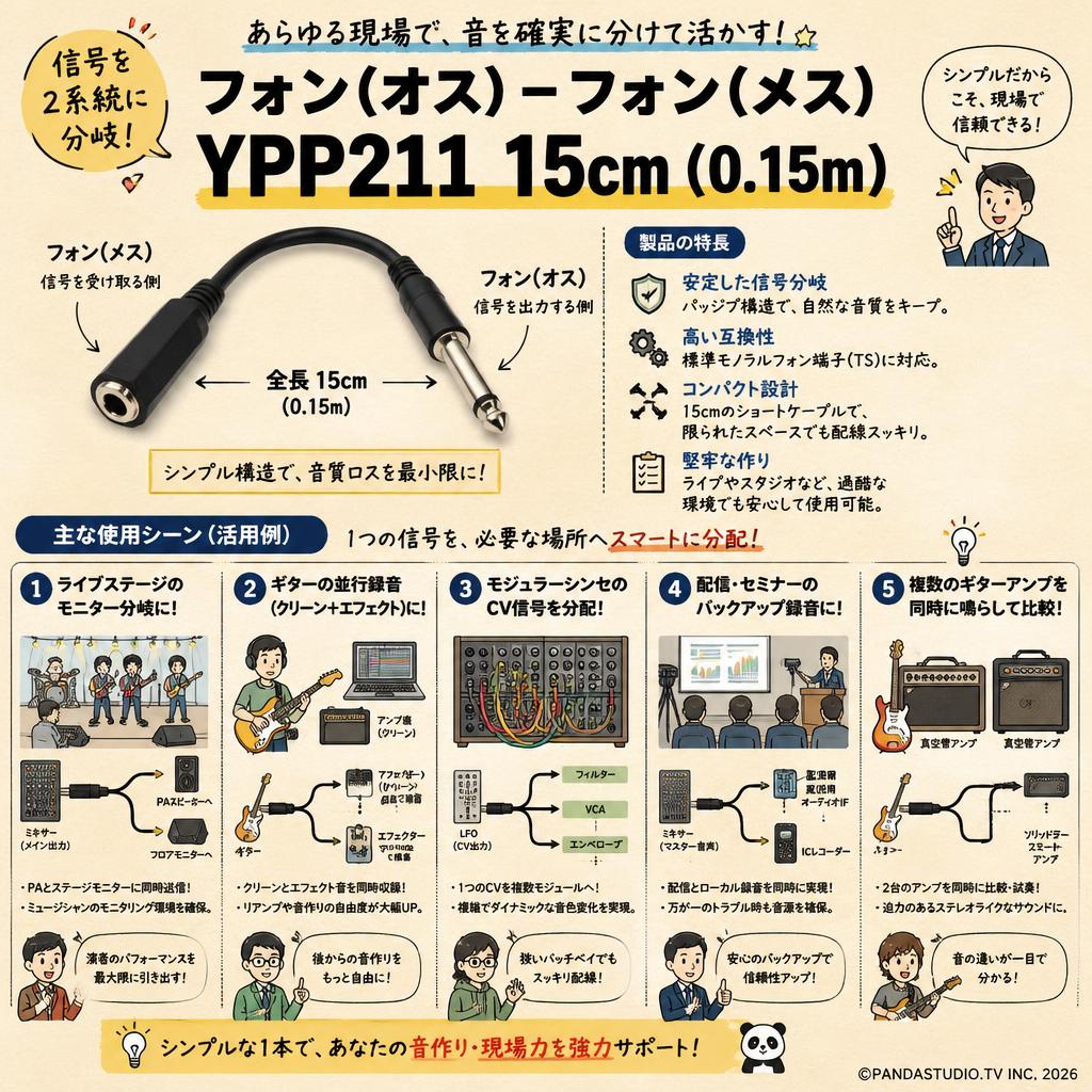 フォン(オス） - フォン(メス）YPP211 15cm (0.15m) 用途