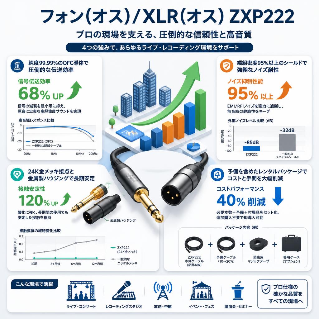 フォン(オス)/XLR(オス) ZXP222 セールスポイント