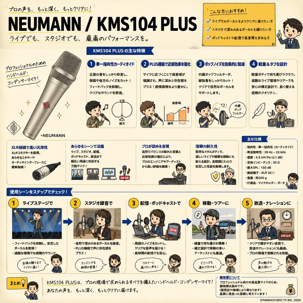 NEUMANN / KMS104 PLUS FAQ（よくある質問と答え）