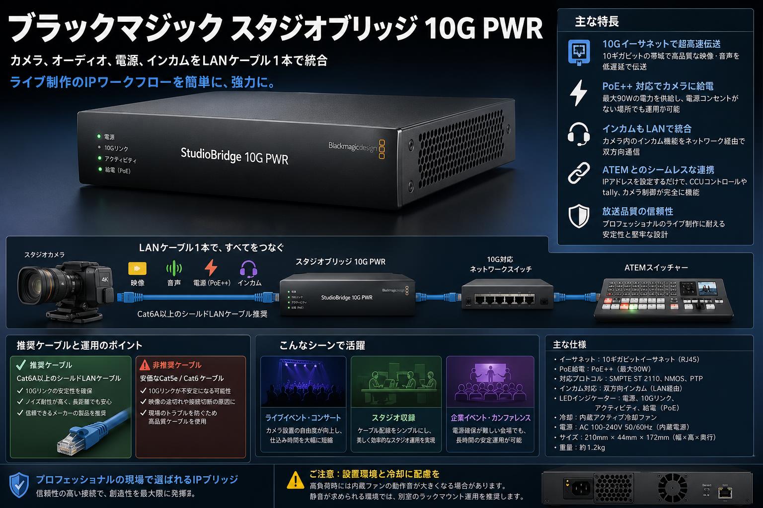 Blackmagic StudioBridge 10G PWR インターネット上のお客様の声（評判）