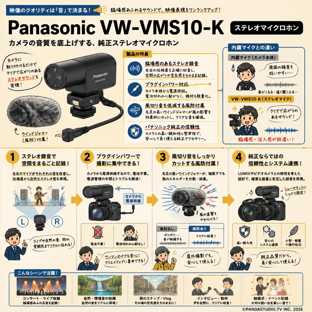 Panasonic VW-VMS10-K [ステレオマイクロホン] 概要