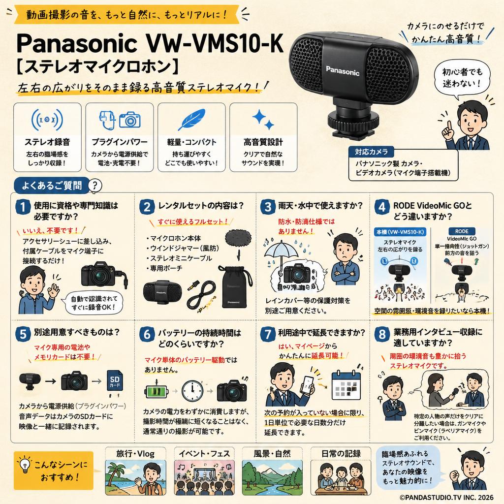 Panasonic VW-VMS10-K [ステレオマイクロホン] FAQ（よくある質問と答え）