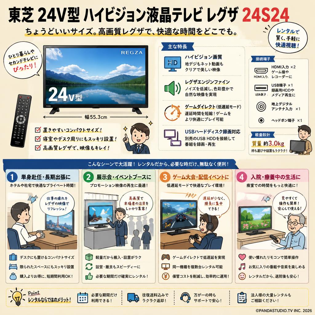 東芝 24V型 ハイビジョン液晶テレビ レグザ 24S24 おもな対象のお客様