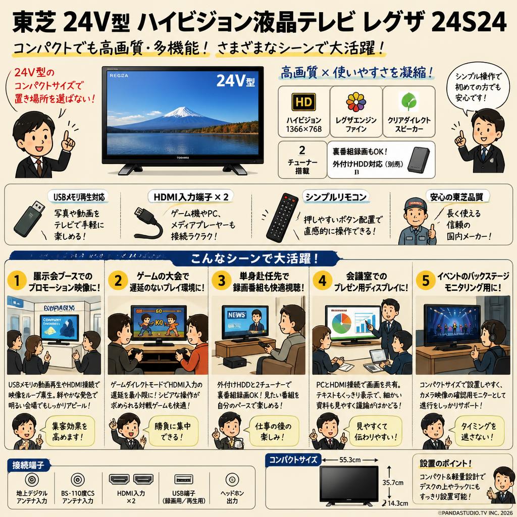 東芝 24V型 ハイビジョン液晶テレビ レグザ 24S24 用途