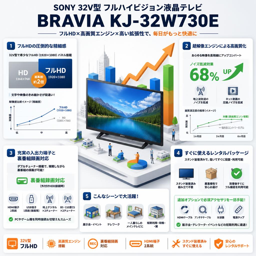SONY 32V型 フルハイビジョン液晶テレビ BRAVIA KJ-32W730E セールスポイント