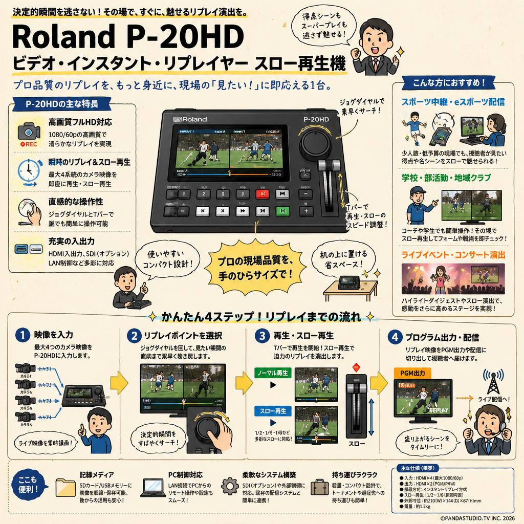 Roland P-20HD ビデオ・インスタント・リプレイヤー スロー再生機 おもな対象のお客様
