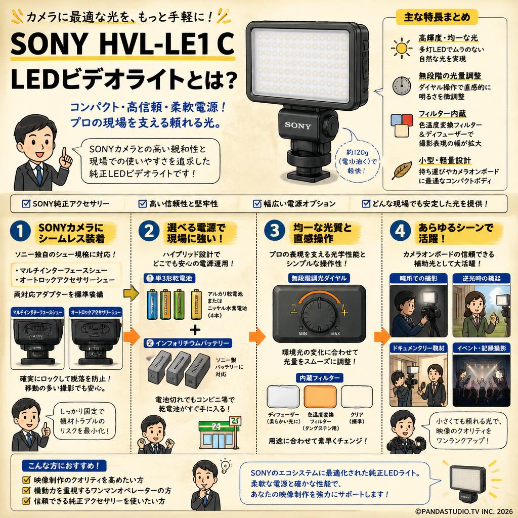 SONY HVL-LE1 C LEDビデオライト 概要
