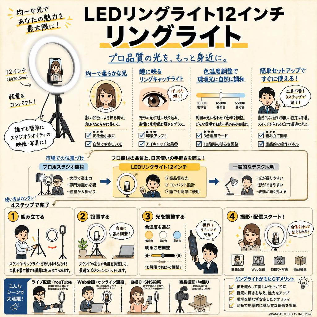 LEDリングライト12インチ リングライト 概要