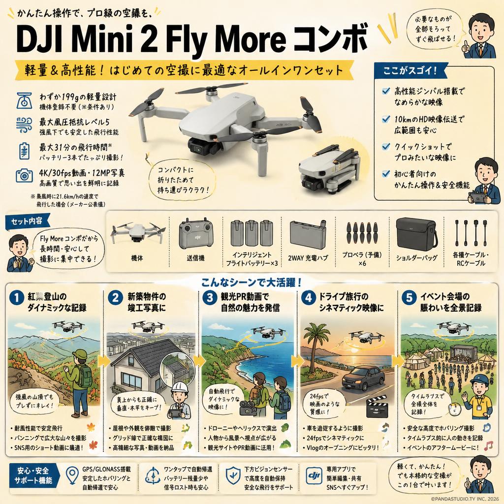 DJI Mini 2 Fly More コンボ 用途