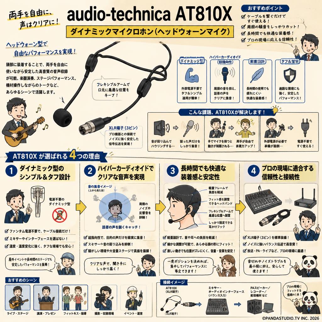 audio technica AT810X　ダイナミックマイクロホン 概要