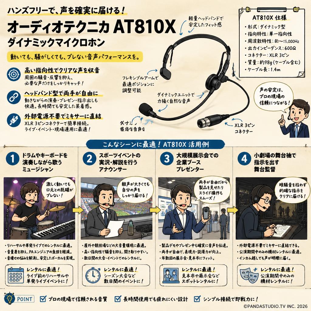 audio technica AT810X　ダイナミックマイクロホン おもな対象のお客様