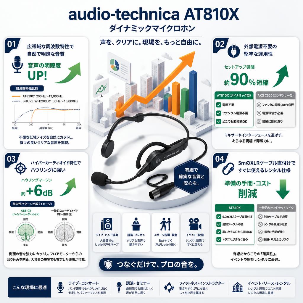 audio technica AT810X　ダイナミックマイクロホン セールスポイント