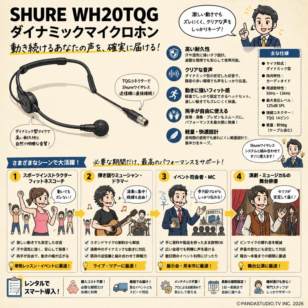 SHURE WH20TQG　ダイナミックマイクロホン おもな対象のお客様
