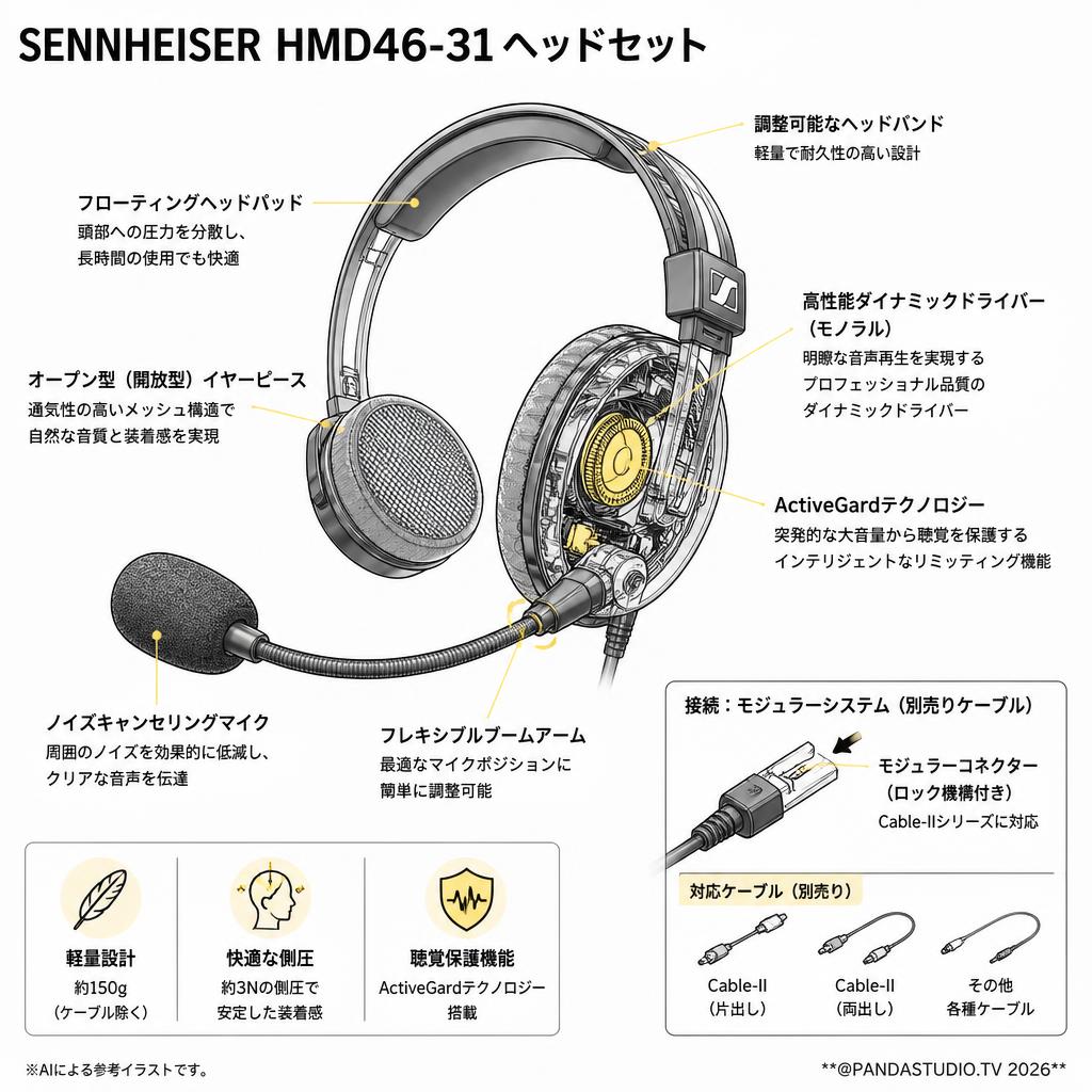 SENNHEISER HMD46-31 ヘッドセット スペック
