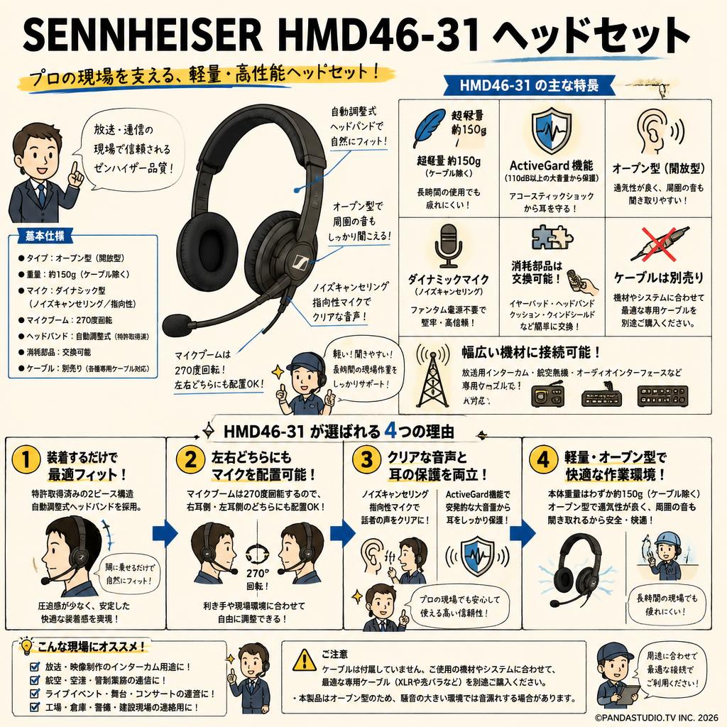 SENNHEISER HMD46-31 ヘッドセット FAQ（よくある質問と答え）