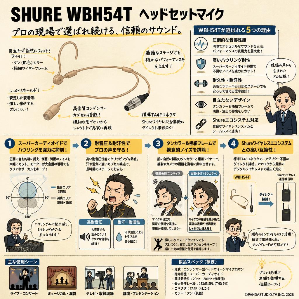 SHURE WBH54T ヘッドセットマイク 概要