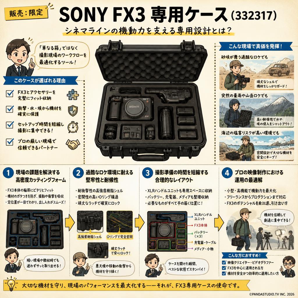 販売：限定】SONY FX3 専用ケース（332317） | パンダスタジオ