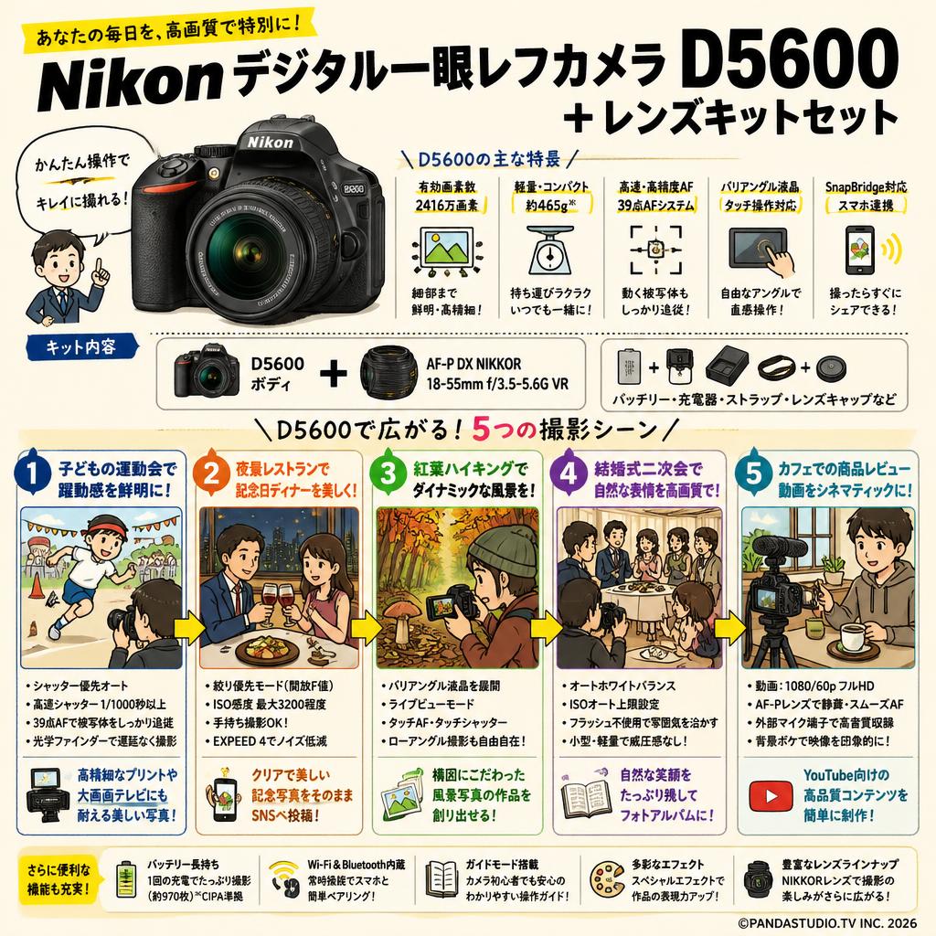 Nikon デジタル一眼レフカメラ D5600 ＋レンズキットセット 用途
