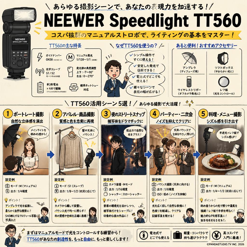NEEWER Speedlight TT560 用途