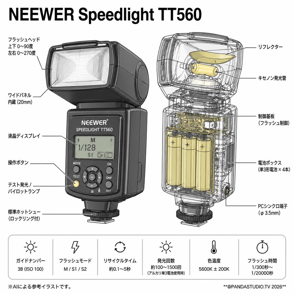 NEEWER Speedlight TT560 スペック