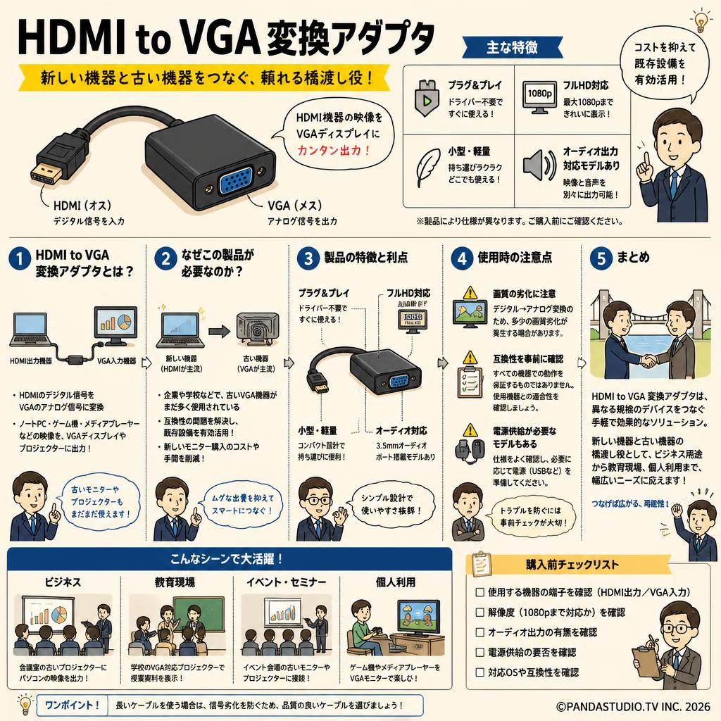 HDMI to VGA 変換アダプタ 概要