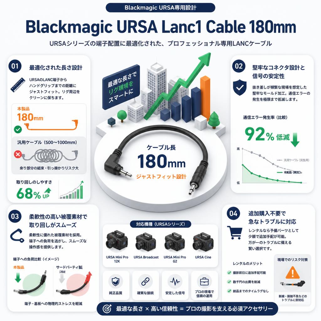 Blackmagic URSA Lanc1 Cable 180mm Cable - Lanc 180mm セールスポイント