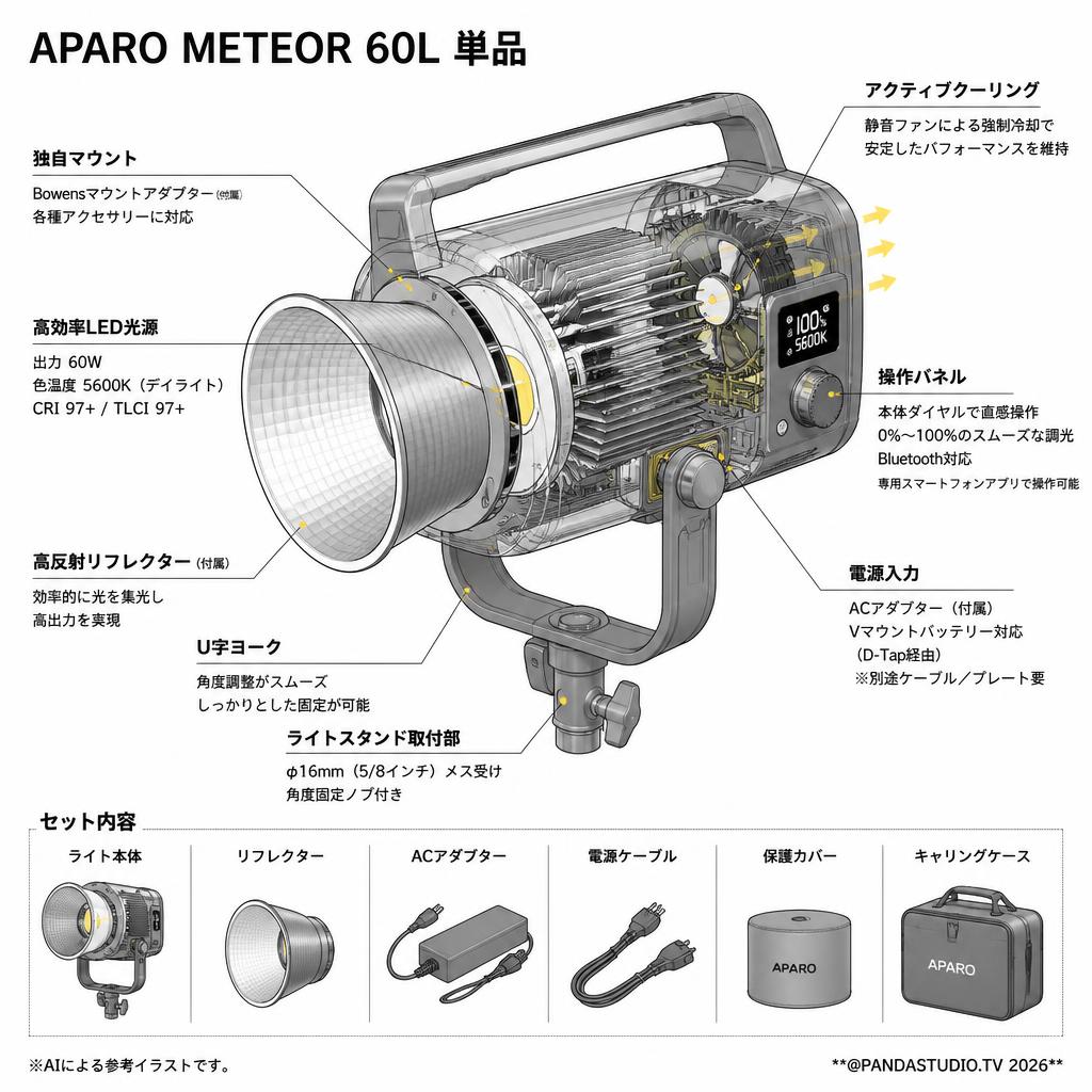 APARO METEOR  METEOR60L 単品【PROKIZAI.COM】 スペック