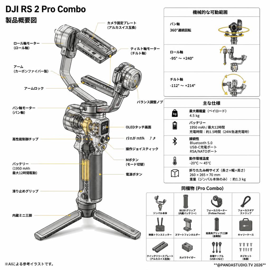 DJI RS 2 Pro Combo スペック