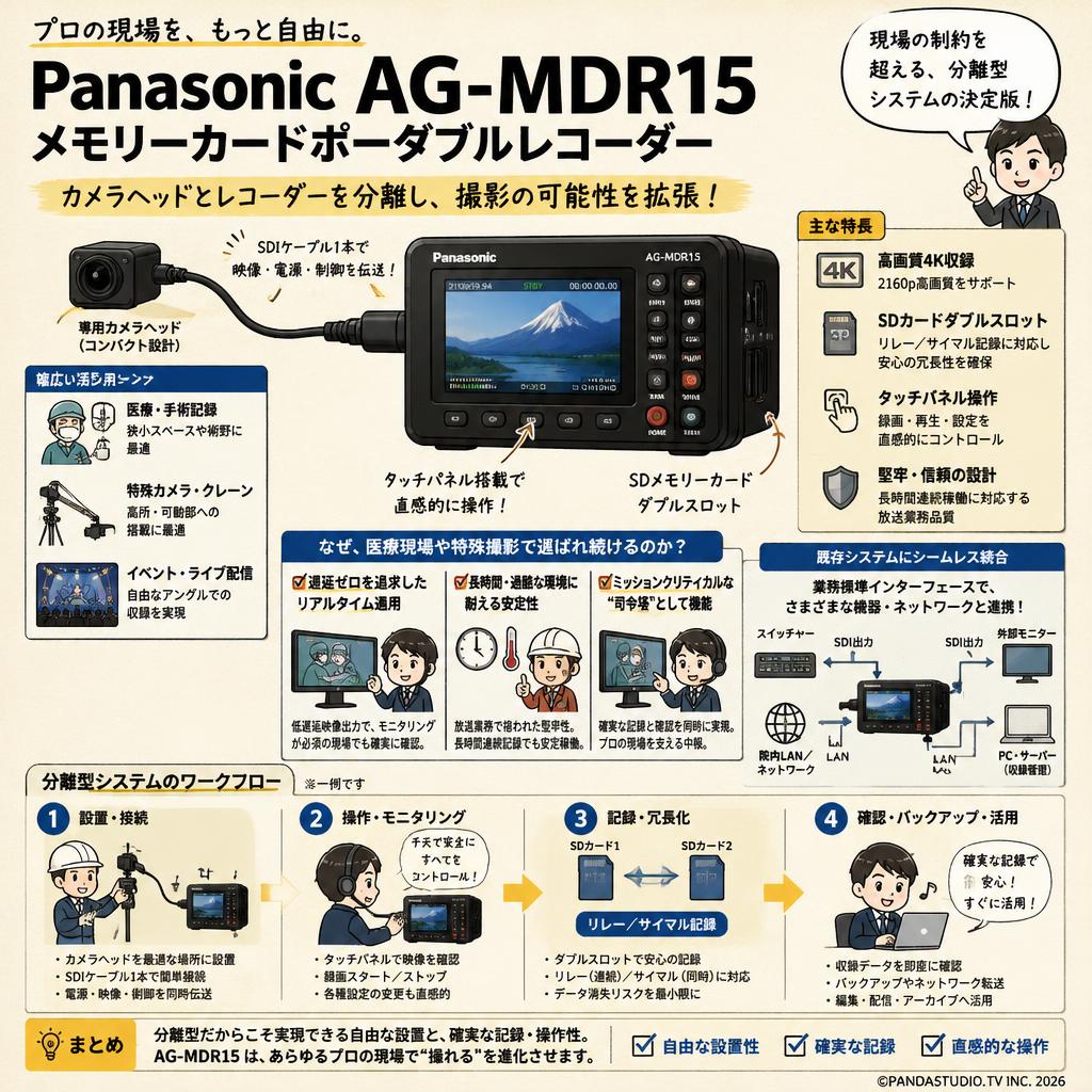 Panasonic AG-MDR15 メモリーカードポータブルレコーダー 概要