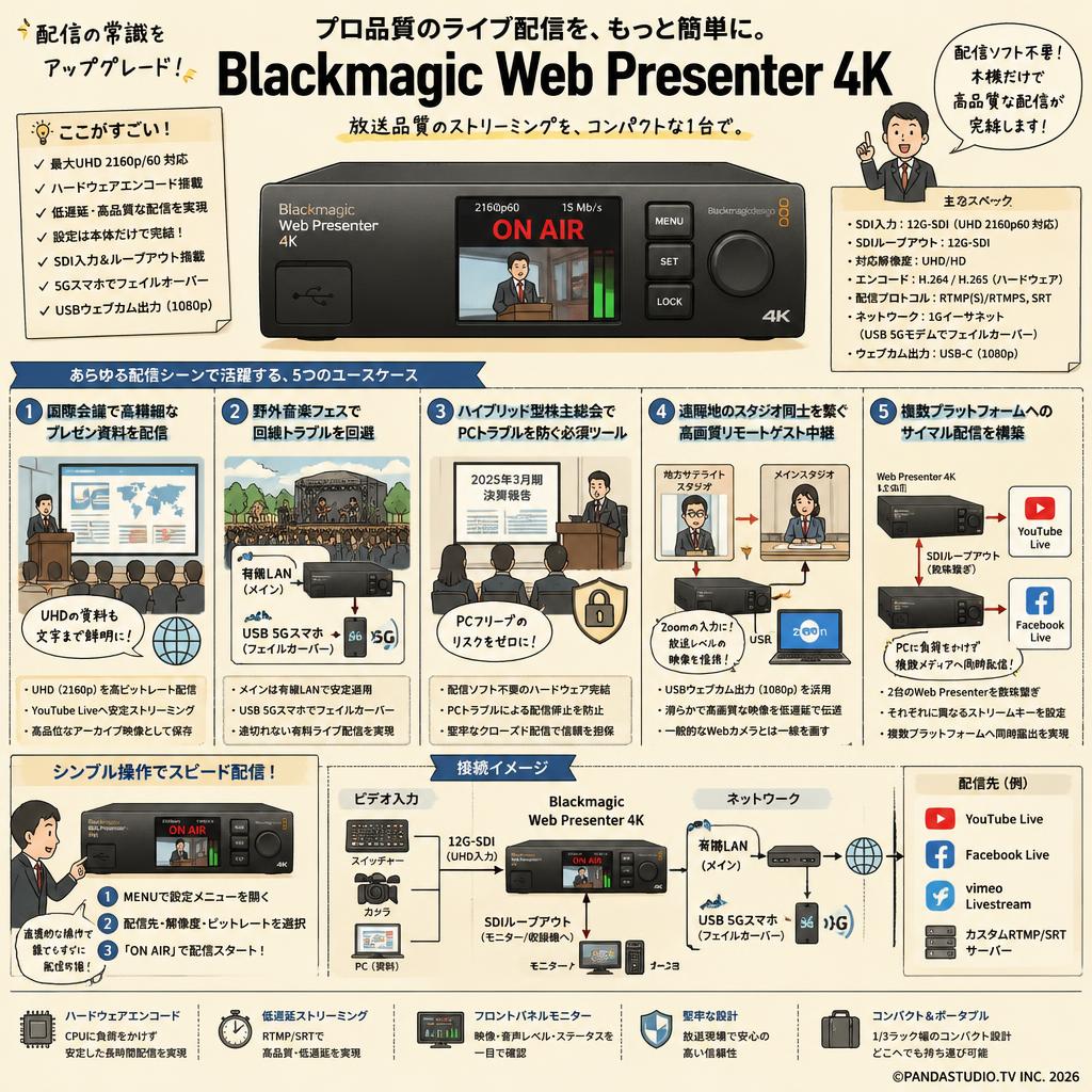Blackmagic Web Presenter 4K 用途