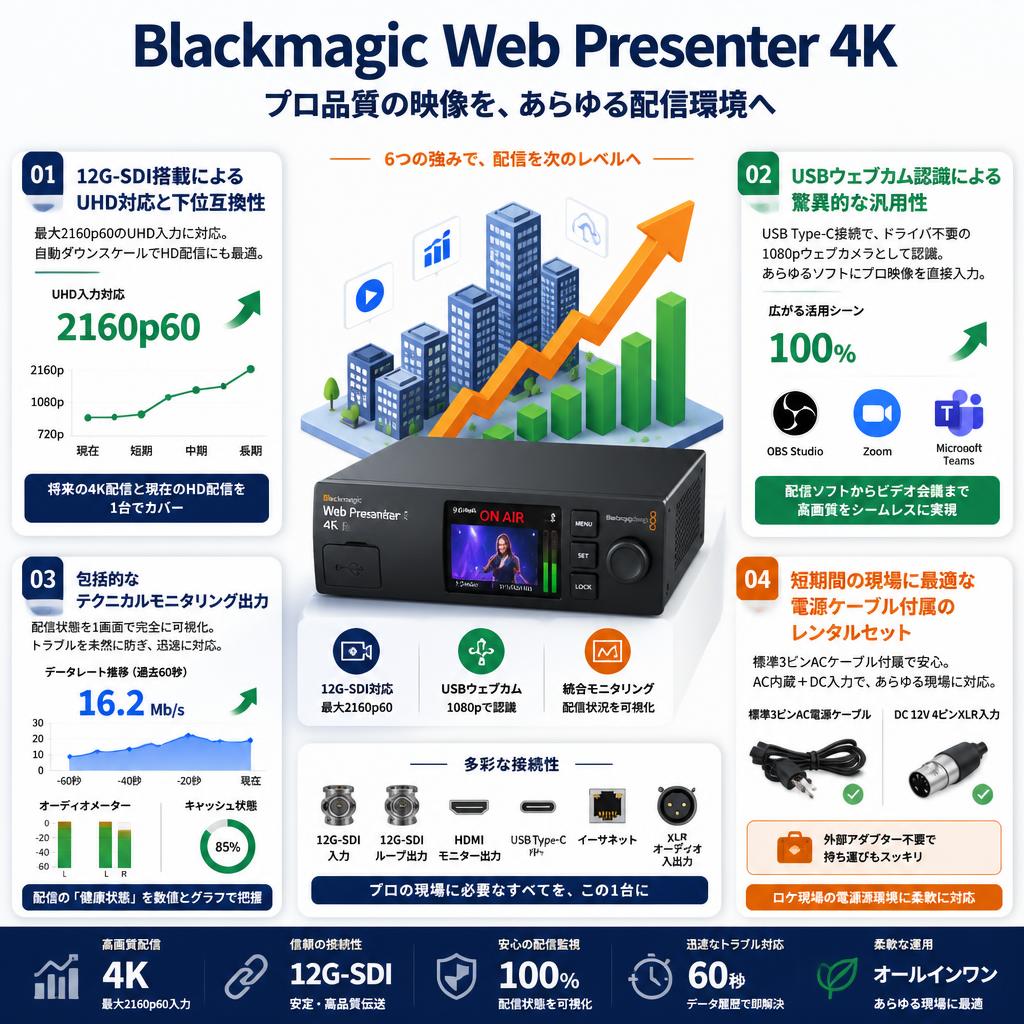 Blackmagic Web Presenter 4K セールスポイント
